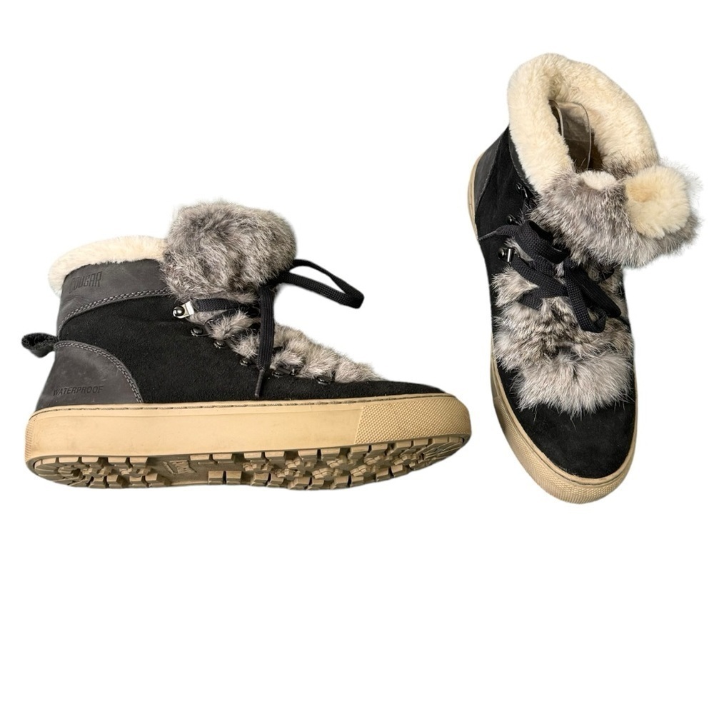 Cougar Dani Suede Winter Sneaker Rabbit Fur Mobwife Size 9
